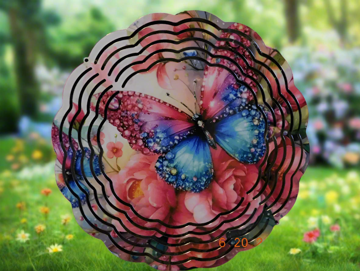 Butterfly & Floral Decorative Wind Spinner