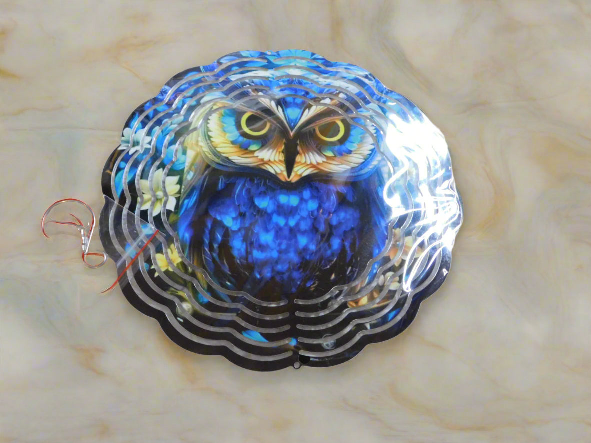 Blue Owl Decorative Wind Spinner