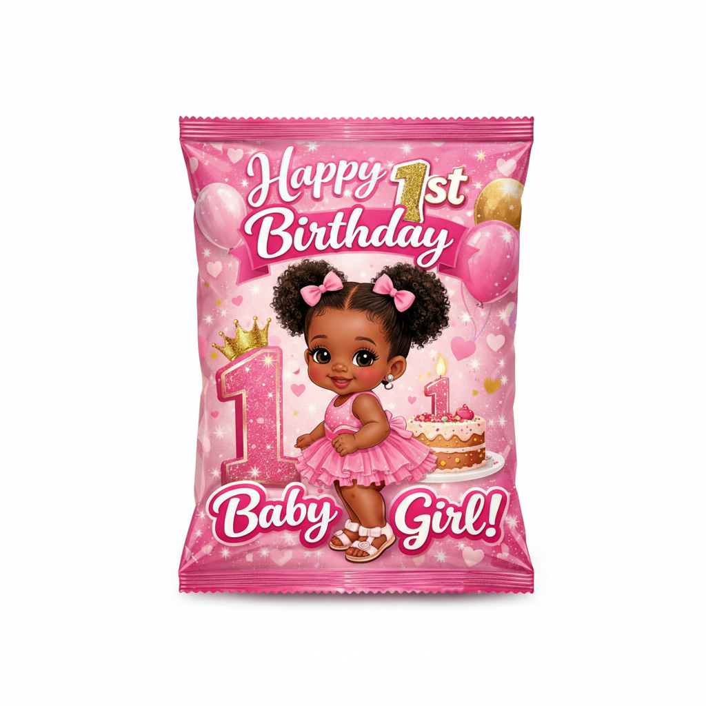 Professional party favor chip bag